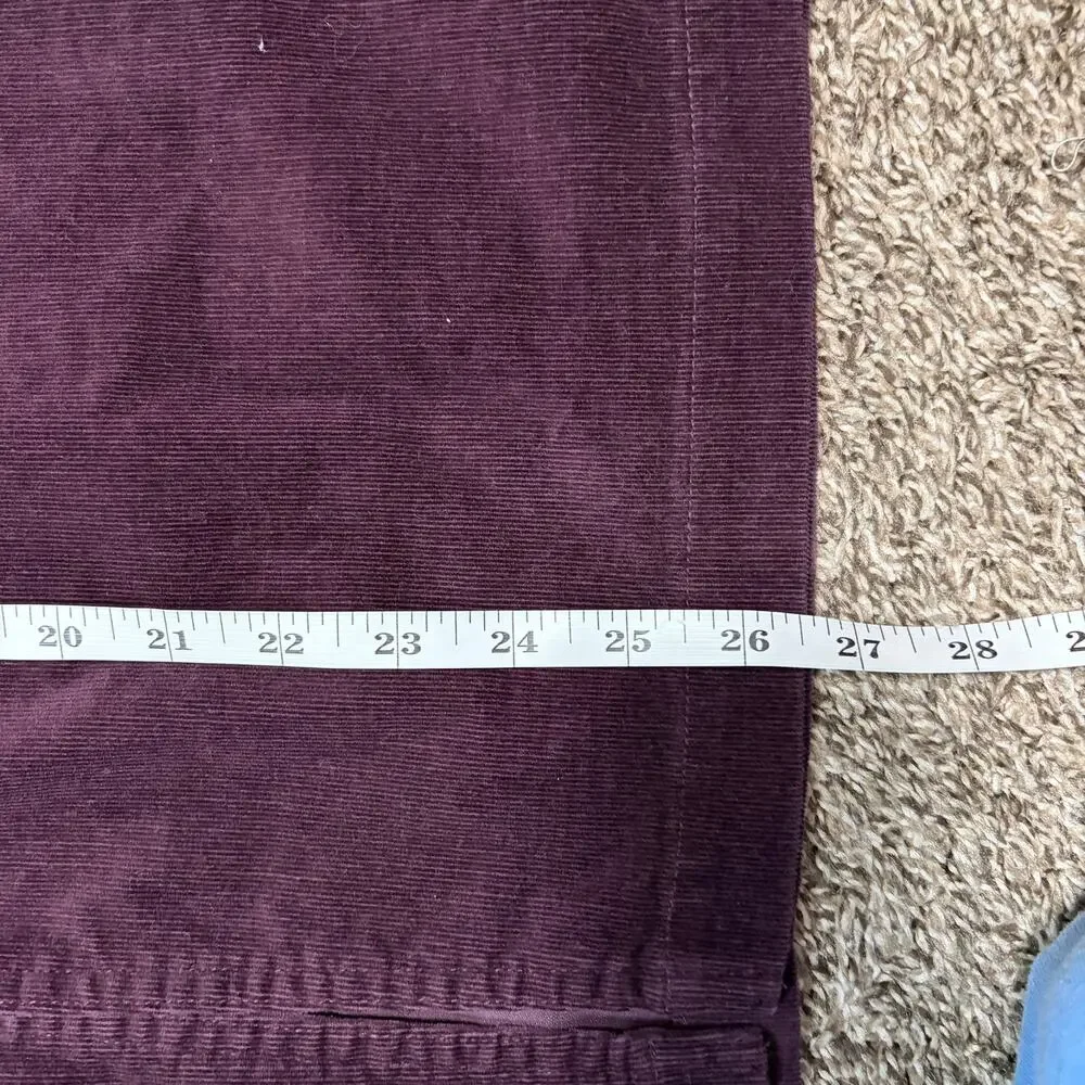 J.Jill Corduroy Midi Skirt Maroon Casual Career Closet Staple Elevated Basic 14